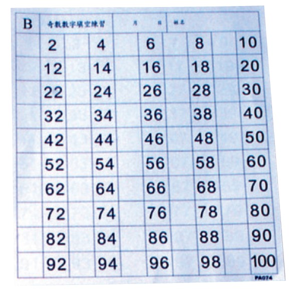 奇數數字填空練習